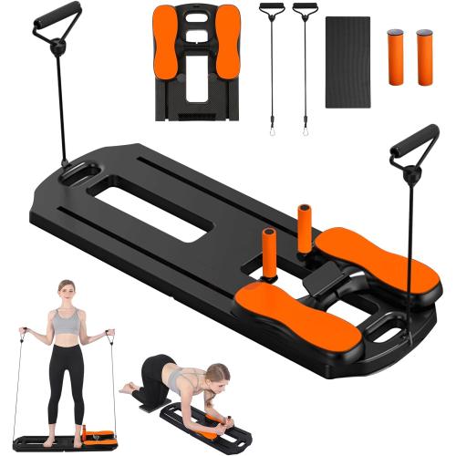 Pilates Board, 2025 Pilates Reformer Set, Multifunctional Abdominal Board, Portable Ab Core Trainer, Foldable Pilates Reformer Board for Home, Black