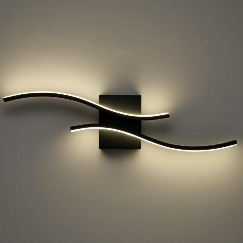 Modern Led Sconce Wall Lighting Indoor 24 Minimalist Industrial Black Wall Sconce Hardwire Wall Light for Small Space Bathroom Hallway Staircase Entryway