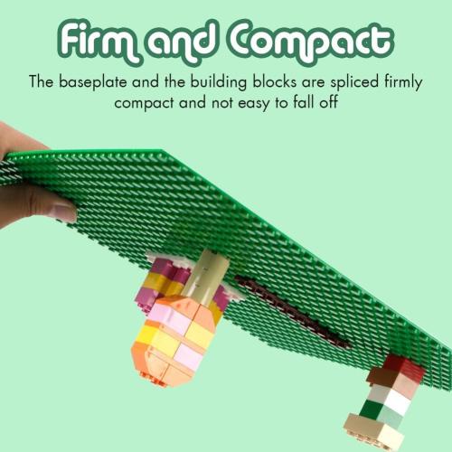 Lekebaby Classic Baseplates Building Base Plates for Building Bricks 100% Compatible with Major Brands-Baseplates 10 x 10,Age 3 and up, Pack of 6