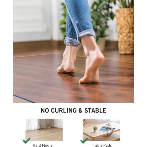 Clear Floor Mat for Home, 4'×6' Large Non-Slip Plastic Rug for Under Kitchen Table, Durable Waterproof Vinyl Area Mat for Baby Spills, Dog Accident, Anti-Scratch Floor Protector for Living Room