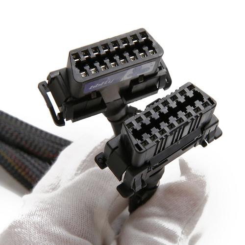 bbfly-B6 OBD2 Splitter 16 Pin OBD II Splitter Extension 1x Male and 2X Female Extension Cable Adapter (1FT/30CM) (1Pack)
