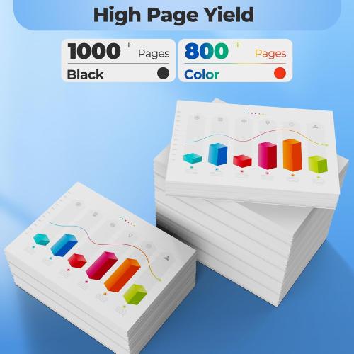 923e 923XL Ink Cartridges for HP Printers 8125e 8120e 8135e Replacement for HP 923 Ink Cartridges for Office Jet Pro 8125e 8120e 8120 8135e 8135 8139e 8130e, for HP Ink 923 923e HP923 with Chip 4 Pack