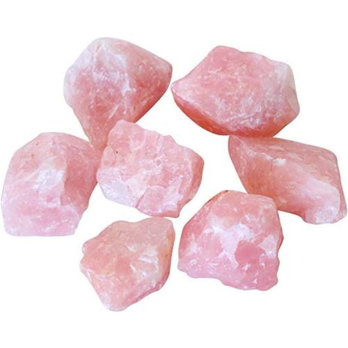 Simurg Raw Rose Quartz Stone 1lb Rose Quartz Rough Crystal ‌Aroma Stone - Rose Quartz Rocks for Cabbing, Tumbling, Cutting, Lapidary, Polishing, Reiki Crystal Healing