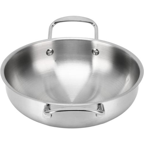 Korean Ramen Pot, Stainless Steel Ramen Cooking Pot with Double Handles Korean Ramen Noodle Pot for Soup Noodle Pasta, Compatible with Gas & Induction Cooktops (26cm)