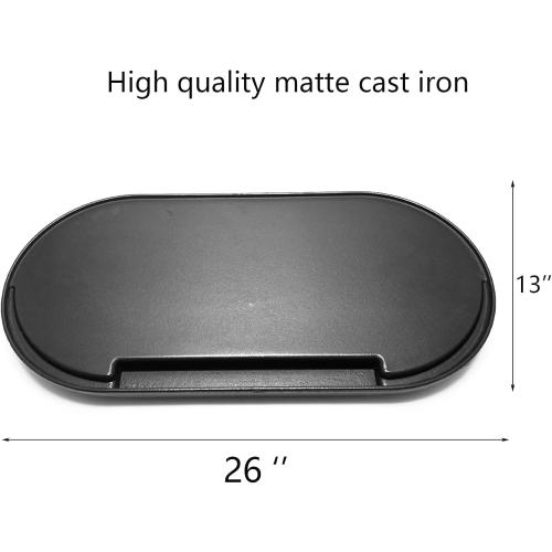 C981 Cast Iron Nonstick Cooking Griddle plate Replacement Parts for Coleman Swaptop RoadTrip Portable 285 LX LXE LXX Grills 26-1/2 x 13-1/2