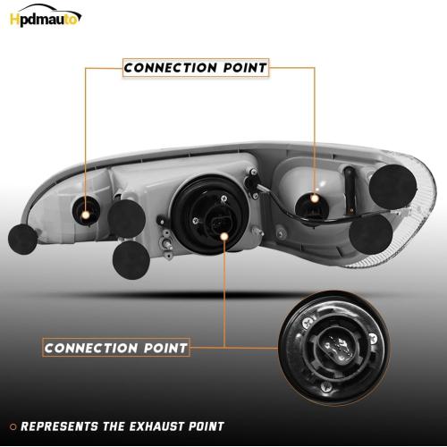 Headlights for Peterbilt 387 325 330 335 337 340 348 382 384 386 Truck High and Low Beam Bulb Left Driver Side Headlamp