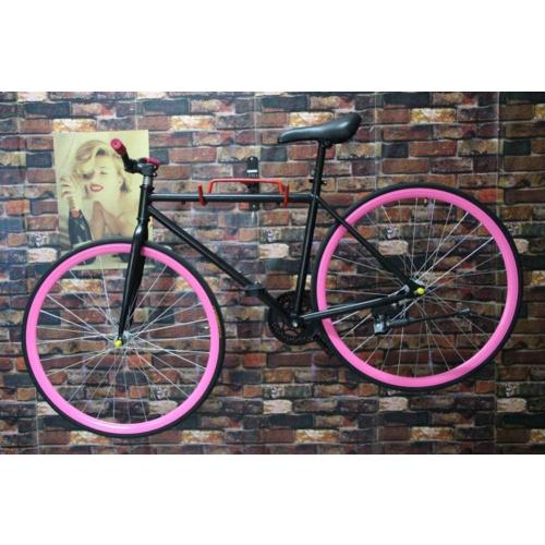 Dirza Bike Wall Mount Bike Hanger 2 Pack Foldable Bicycle Storage Horizontal Bike Rack Bike Hook for Garage Indoor Shed with Screws