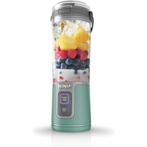 Ninja Blast 16 oz. Personal Portable Blender with Leak Proof Lid and Easy Sip Spout, Perfect for Smoothies, Cordless, USB-C Rechargeable, Dishwasher Safe Parts (Renewed) (Forest Green)