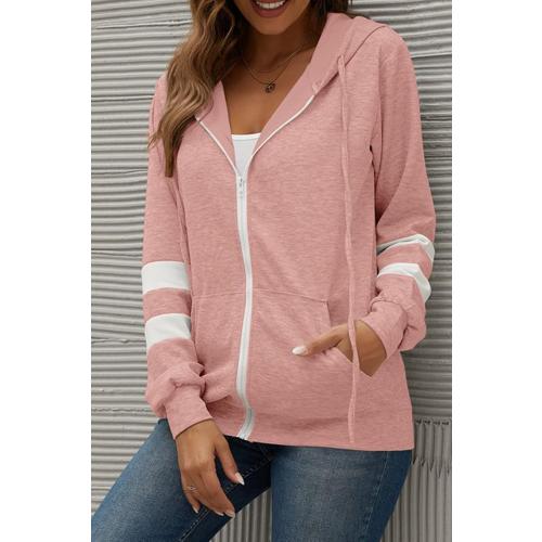 Size Small Color Pink YOCUR Womens Full Zip Up Hoodie Ombre Tie Dye Sweatshirt Teen Girls Long Sleeve Hoodies Jacket