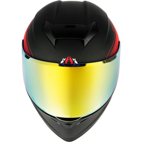 Modular LED DOT Adult Motorcycle Helmet for Street Bike (Red, XL) | 180 Degree Flip Up, Quick Release Visor Sun Shield, 3 Lighting Modes, ABS Shell, Bluetooth Ready