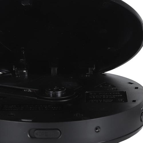 Color Black Portable Rechargeable 5.0 CD Music Player with Speaker Function for Home Outdoor, ABSCD Material