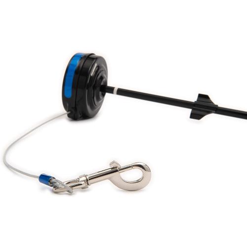 Lixit Bracket Mount and Stake Retractable Leash Tie Outs for Dogs (Stake, Medium)