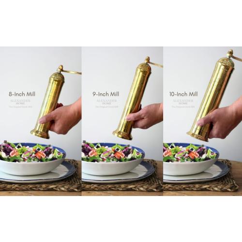 The Original European Mill (Brass, 8-Inch Salt)