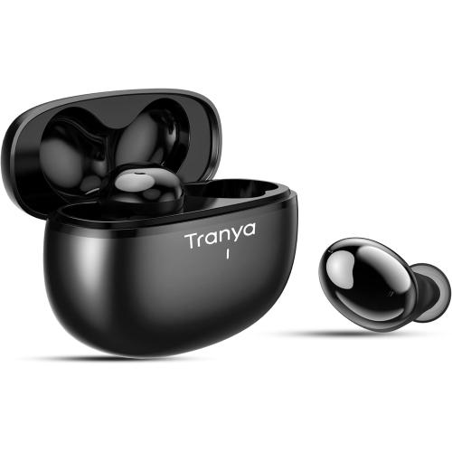 TRANYA T20 Wireless Earbuds, Bluetooth Earbuds with 48H Playtime, 4-Mic Design for Call, Wireless Headphones with Game Mode, IPX7 Waterproof Headphones for Sports, Touch Control