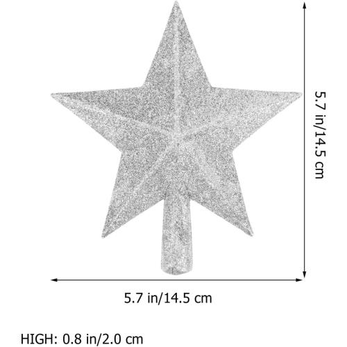 PRETYZOOM Christmas Tree Star Topper Holiday Decor Friendly Premium Plastic Star Ornament for Festive Xmas Party and Home Decoration