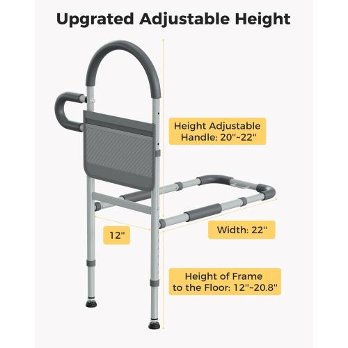 Bed Rails for Elderly Adults Safety, Bedrails for Elderly Adults Grab Bar Bed Handrails, Cane for Seniors with Non-Slip Ergonomic Handle and Storage Pocket, Fit Twin, Full, Queen, King
