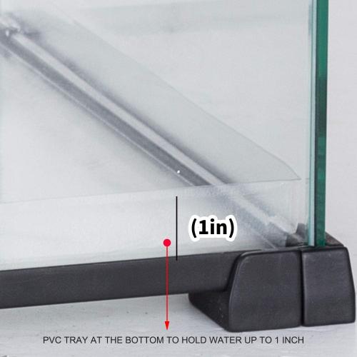 REPTIZOO Small Glass Tank 8 Gallon, Top Opening Terrarium 12 x 12 x 12 Leopard Gecko Tarantula Young Lizard Hermit Crab Frog Insects Breeding Tank