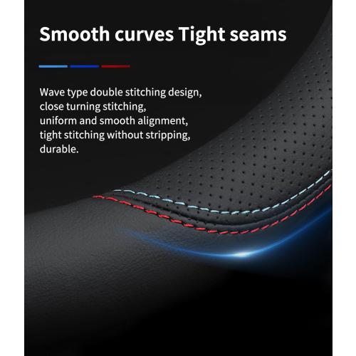 Custom-Fit for Acura Steering Wheel Cover, Premium Leather Car Steering Wheel Cover with Logo, Non-Slip, Breathable, for Acura Accessories (B-Style,for Acura)