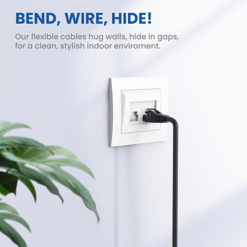 Ultra Clarity Cables Cat 6 Ethernet Cable 100 ft, Outdoor&Indoor 10Gbps Ethernet Cable, High Speed Cat6 Cable RJ45 LAN Internet Cable for Computer, Router, Modem, PS4/5, Xbox, Gaming - Black