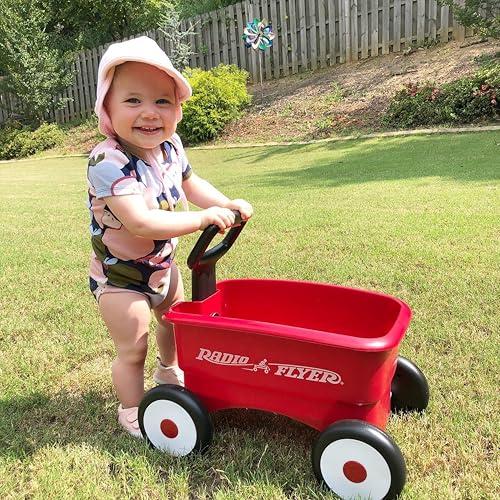 Radio Flyer Push & Pull Walker Wagon with Garden Tools, Ages 1-4 Years, Red