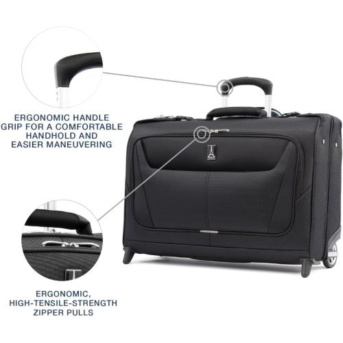 Travelpro Maxlite 5 Softside Lightweight Carry-On Upright 2 Wheel Rolling Garment Bag, Men and Women, Black, 22-Inch