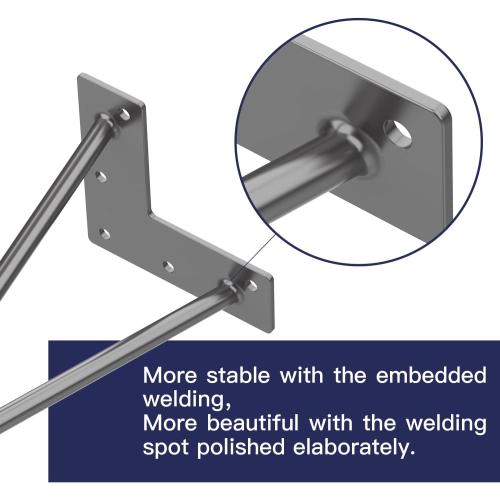 Orgerphy 8 Inch Grey Heavy-Duty Hairpin Legs Coffee Table Legs (4PCS) | Diameter 3/8” | with Screws and 4pcs Bonus Rubber Floor Protectors | Mid Century Metal Legs Desk Legs Furniture Legs for DIYers