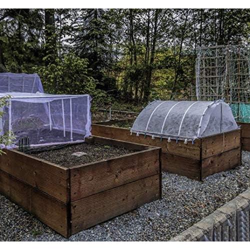 Garden Insect Netting Pest Barrier: 2 Pack 4'x10' Bug Netting for Garden Protection Mosquito Net Fine Mesh Cicada Tree Net Greenhouse Row Cover for Crops Plants Vegetables Flowers Fruits Silver