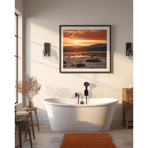 Bathtub Faucet with Sprayer, Tub Spout with Diverter Fits Threaded 1/2 or 3/4 IPS,Matte Black