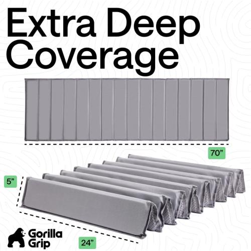 GORILLA GRIP Heavy Duty Couch Cushion Support Board to Fix Sagging Sofas, 24 x 70 Wide Sofa, Thick Plywood Boards Add Strong Seat Supports, Stays in Place, Replacement Stuffing Under Couches, Grey