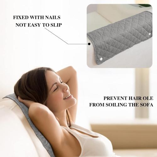 Moukeren 3 Pieces Recliner Headrest Protector Headrest Cover for Recliner Chair Sofa Covers Couch Chair Head Protector for Sofa Furniture Protectors(Light Gray)