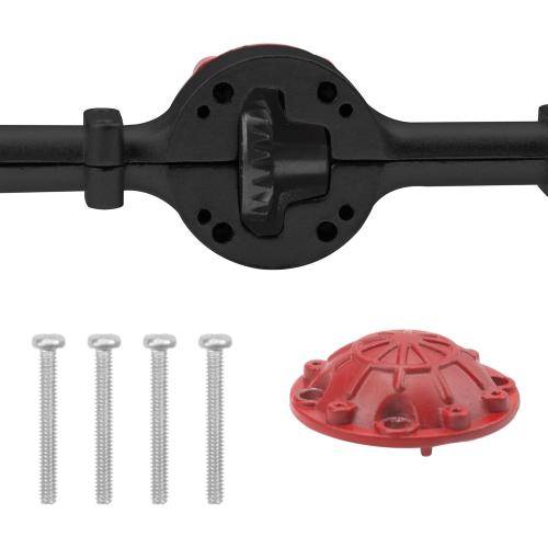 Metal Front & Rear Portal Axle Set Upgrades Parts Compatible with WPL C14 C24 C34 C44 B14 B24 1/16 RC Car (Black)