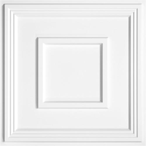 STICKGOO PVC Ceiling Tiles, 2'x2' Glue Up Ceiling Panel White to Prevent Breakage Cover 48 Sq. Ft, Pack of 10 Tiles