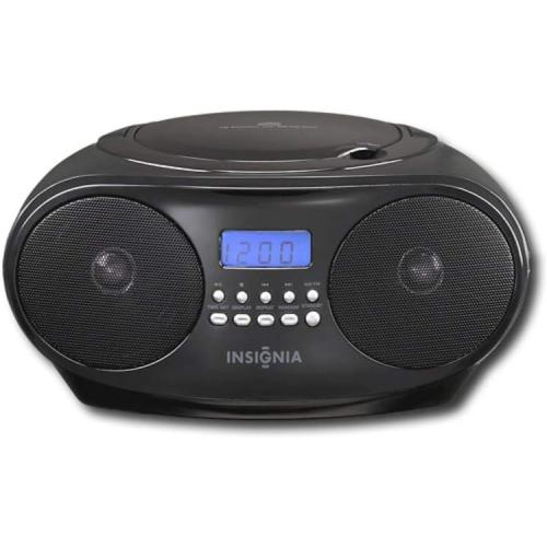 Insignia - CD Boombox with AM/FM Tuner - Black