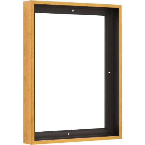 Pixy Canvas 18x24 inch Floater Frame for 1.5 Deep Canvas Paintings, Wood Panels & Stretched Canvas Boards. 4 Colors Available (Rustic Gold, 18 x 24)
