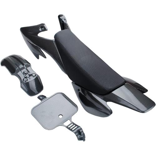 Plastic casing Simulated carbon fiber surface Fairing Body Kits Tall Foam Seat For CRF50 XR50 Pit Dirt Trail Bike 50-125cc SSR Atomik Thumpstar Kayo Pitster mini motorcycle