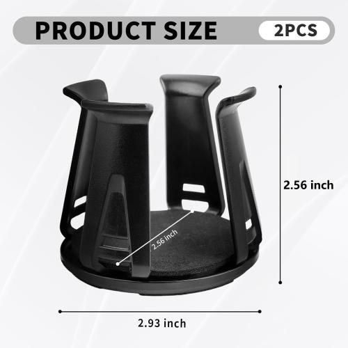2PCS Car Cup Holder Insert,2026 Upgraded Cupholder Insert for Car with Adaptive Clamping Arm,Essential Self-Adhesive Automotive Cups Holders for Fixing Water Cups and Drinks