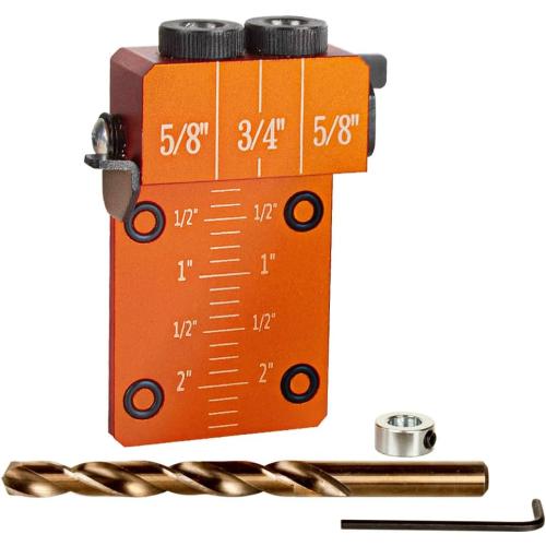 O'SKOOL 3/8 Self-Centering Dowel Jig Kit with Cobalt M-35 Drill Bit