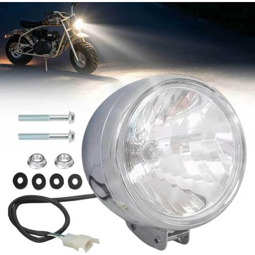 Chikia CT200U Headlight Front Light Bulb Compatible With Colem-an | CT200U Baja Warrior Trailmaster Mini Bike MB200 Axis M200 Front headlamp with 12v 35w bulb