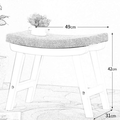 Shoe Stool Foot Stool Upholstered Footrest Wooden Retro n Dust-Proof Hallway Stand Chair Bench Line