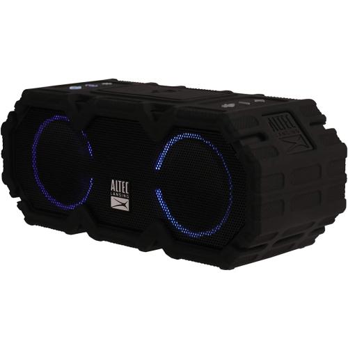 Altec Lansing LifeJacket Jolt - Waterproof Bluetooth Speaker, Durable & Portable Speaker with Qi Wireless Charging and Voice Assistant, Black w/Lights
