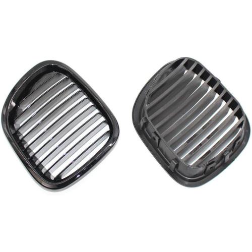 Pair for 1996-2002 BMW Z3 Convertible/Coupe 2-Door Grille, Gloss Black ABS Replacement Car Grille