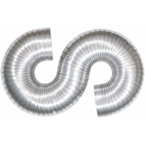 ArmorFlex Dryer Vent, Flexible Aluminum Duct with Clamps, Semi-Rigid