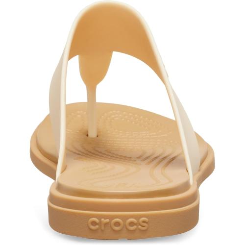Crocs Tulum Flip Flop Sandals for Women - Thermoplastic Upper, Stylish Straps with Toe Post Design, and EVA Footbed (w8)
