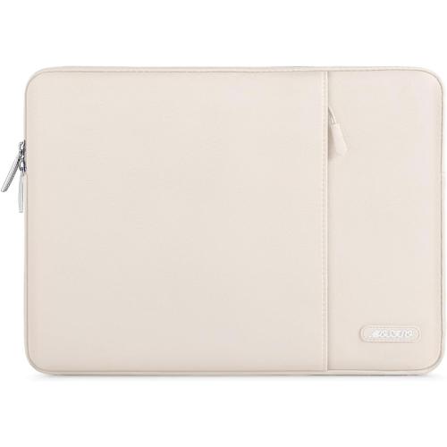 MOSISO Laptop Case 13.3 inch, 13-13.3 inch Laptop Sleeve Compatible with MacBook Air/Pro 13/Pro 14 M5 M4 M3 M2 M1, HP Dell ASUS Lenovo,Polyester Vertical Computer Sleeve Bag with Pocket, Sand