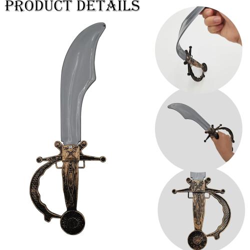 6 Pcs Pirate Swords for Kids,Safe Durable Plastic Pirate Sword,Pirate Party Favors for Theme Birthday Party Christmas Cosplay Costume Accessories Stage Props.