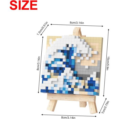 World Famous Painting Mini Building Block Set for Home and Office Decoration WKLJM-03 (Waves)