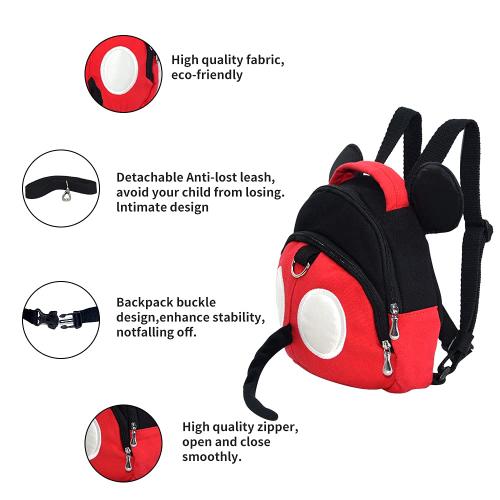 Baby Anti-Lost Harness, Yimidear Purified Cotton Toddler Safety Leash for Babies & Kids Boys and Girls (Red)