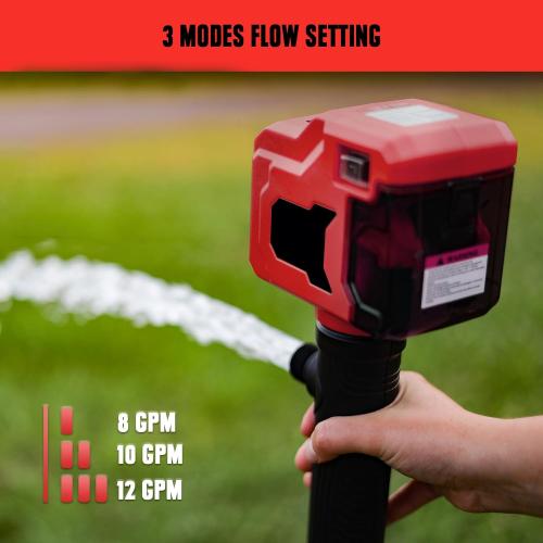 Cordless Stick Water Transfer Pump Compatible with Milwaukee 18V Battery(Tool Only), 720GPH Brushless Stick Utility Pump for Pool Garden Pond