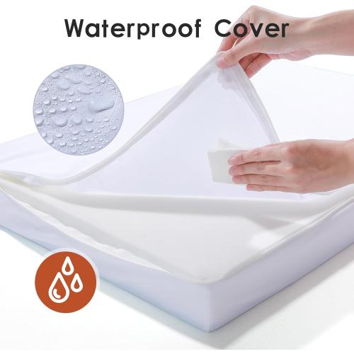 Orthopedic Dog Beds Large Sized Dog, Memory Foam Pet Bed for Medium and Large Dogs, Removable and Washable Microsuede Cover, TPU Waterproof Liner, Nonskid Bottom, Khaki