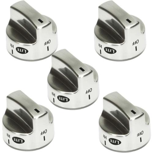 5Pcs 318282310 Range Knob Plastic Material Compatible with Gas Cooktop Knob ， Elite Gas Range Knob AP3774164, 1062940, AH979119, EA979119, PS979119，PD00025606